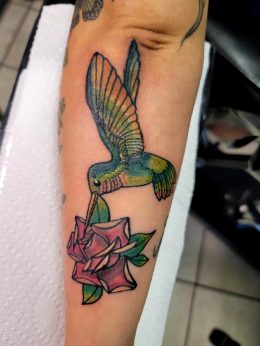 Hummingbird Tattoo By Ashley Inks, Fountain Inn SC
