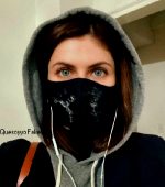 Alexandra Daddario with her mask (Quesoyyo Fakes)