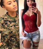 An American Marine showing us the differnce between in uniform cute and out of uniform amazing.