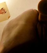 chubby busty pawg pussy and anal dildo with wet anal fuck