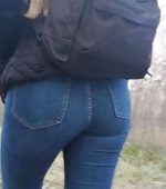 Hot Jb ass in very tight jeans (with upstairs at the end)