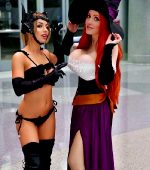 Liz Katz And Alina Masquerade As Keyhole Lingerie Cawoman And Sorceress From Dragon’s CROWN
