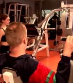 Olga Pavlenko Flashing Big Boobies At The Gym GIF