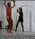 she makes him dance with her whip