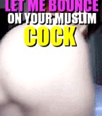 Snowbunny Bouncing for that Muslim Cock