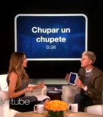 Sofia Vergara Mimes A Pacifier Whilst Playing “Heads Up” With Ellen