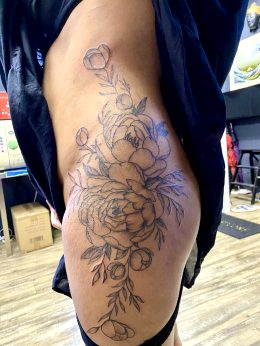 My Hip Floral Tattoo